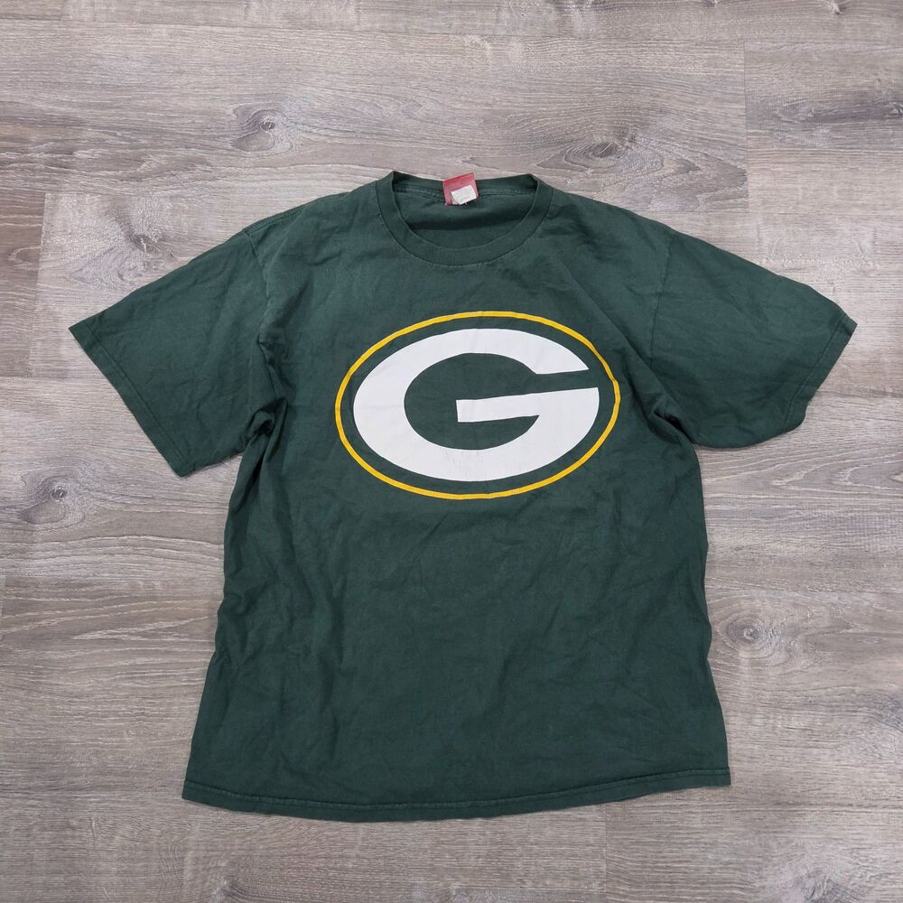 Green Bay Packers NFL Big Logo Green T Shirt Men’s Large Football Tee